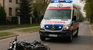 Tragiczny wypadek w Wielkanoc w Wawrze. Nie żyje motocyklista i przechodzień