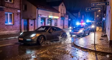 Pijany w Porsche uciekał przed policją. Wiózł dwójkę małych dzieci